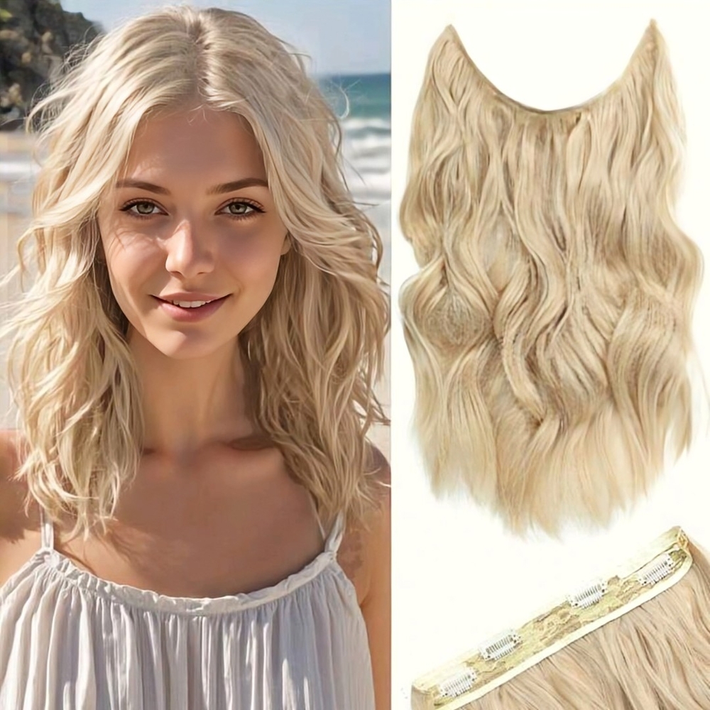12inch Hair Extension Wavy Clip In Hair Extensions Invisible Wire